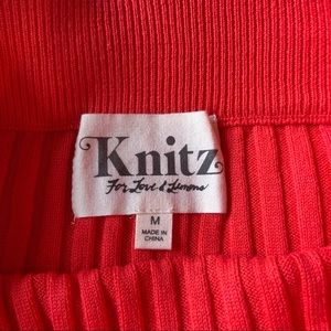 Knitz For Love And Lemons Red Skirt